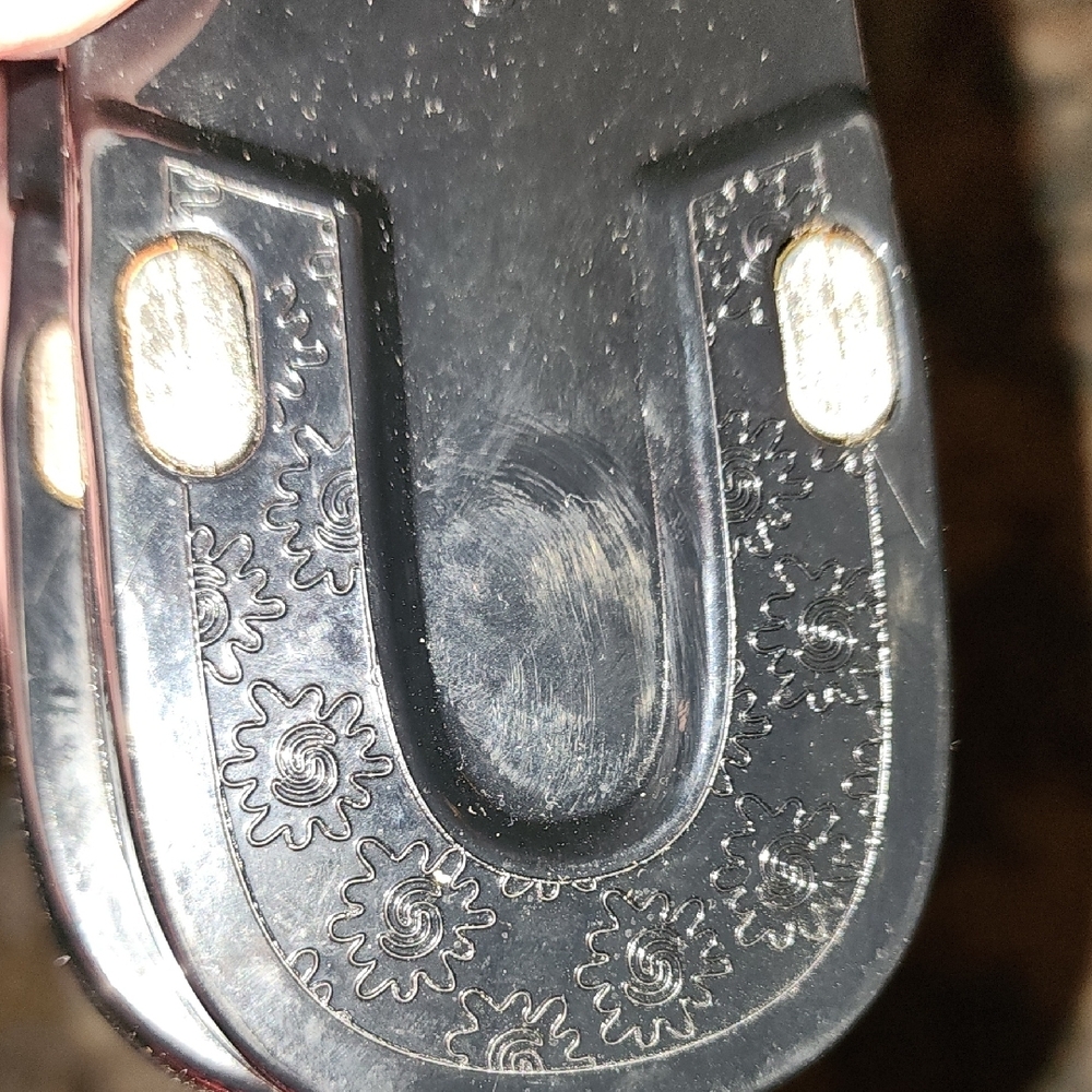 NWOT London Rebel X ASOS Black a Gold Women's Thong Flip Flop Sandals Size 8 - Picture 9 of 10